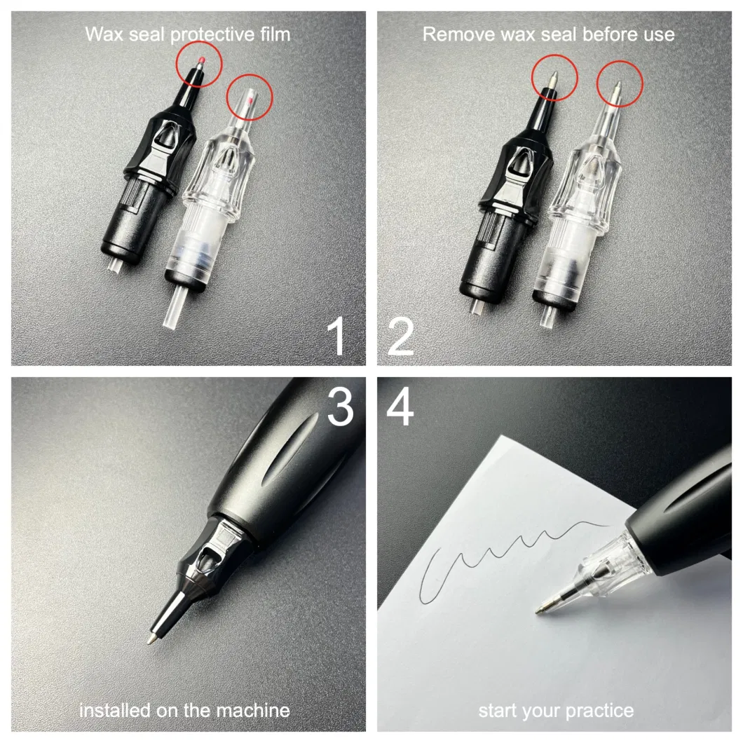 Wholesale OEM Ink Drawing Tools Ballpoint Tattoo Pen Cartridges for Beginner Practice