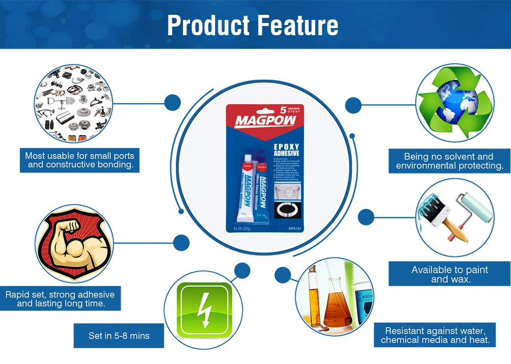 Strong Quality Magpow Ab Epoxy Steel Adhesive for Auto-Motive and Metal&#160; Bonding