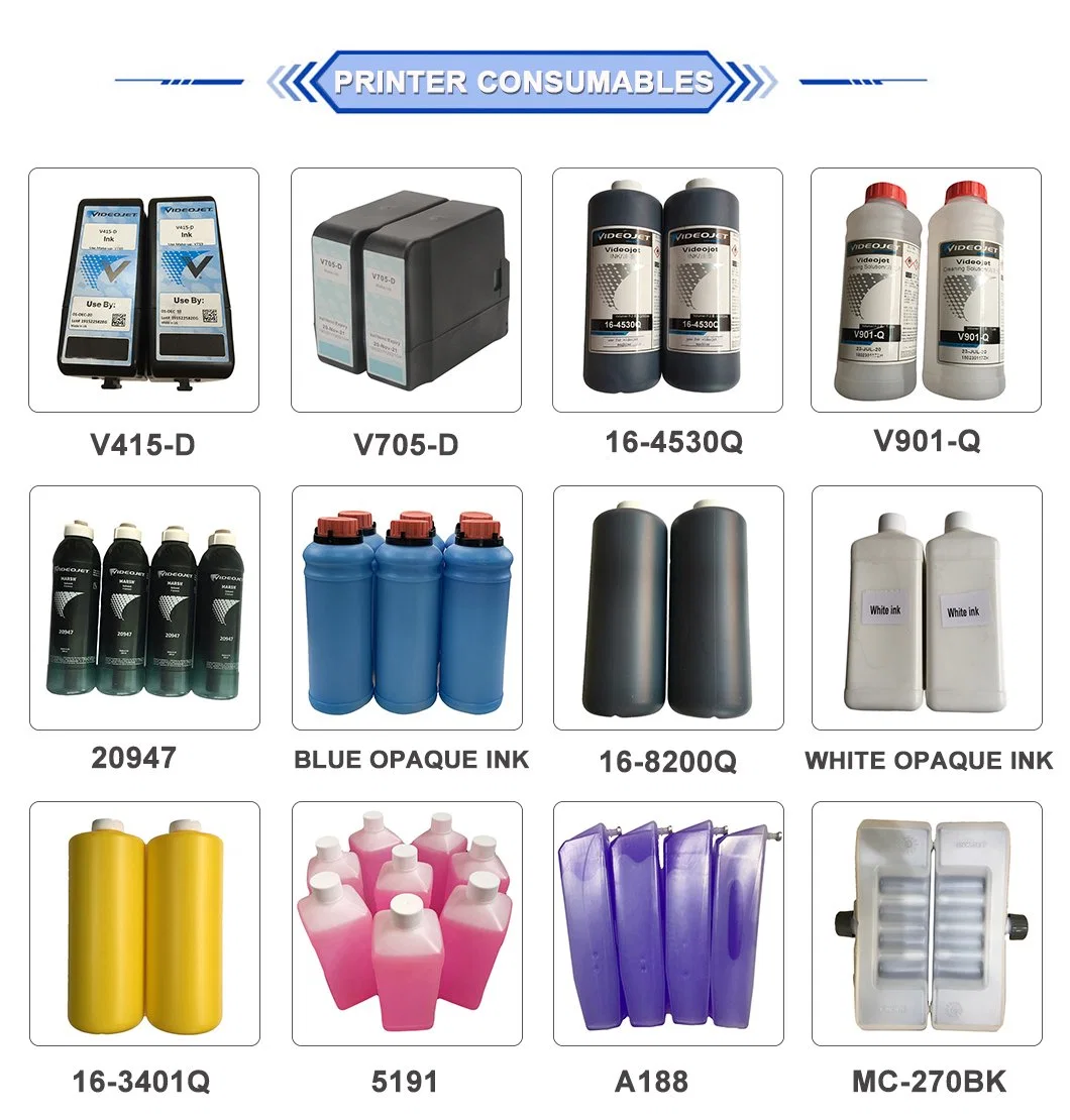 750ml V410-D Top Quality Videojet Printer Original Compatible Ink Cartridge with SGS RoHS Certificate