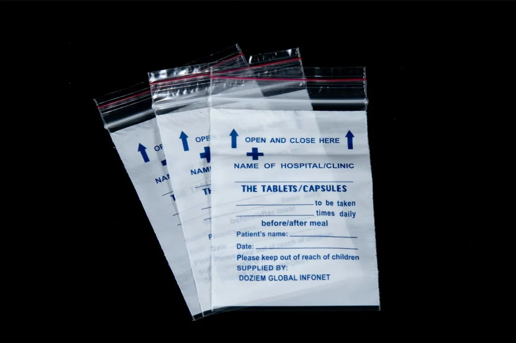 Hospital Reusable Dispensing Ziplock Bags with Writable Ink