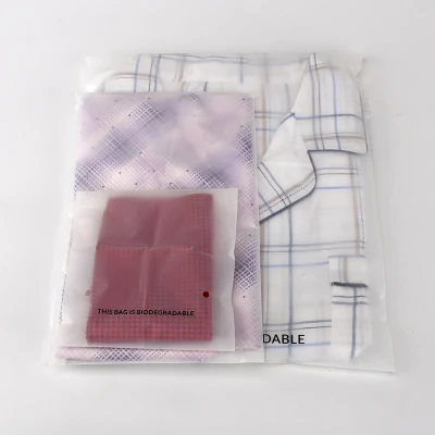 PLA Self Adhesive Bag with Soy Ink Printed for Garment Skincare Cosmetic Shoes Jewelry