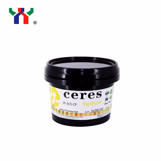 High Quality Ceres UV Offset Ink for Cup, High Adhesive Force for Cards, Cmyk Color, 1kg/Can